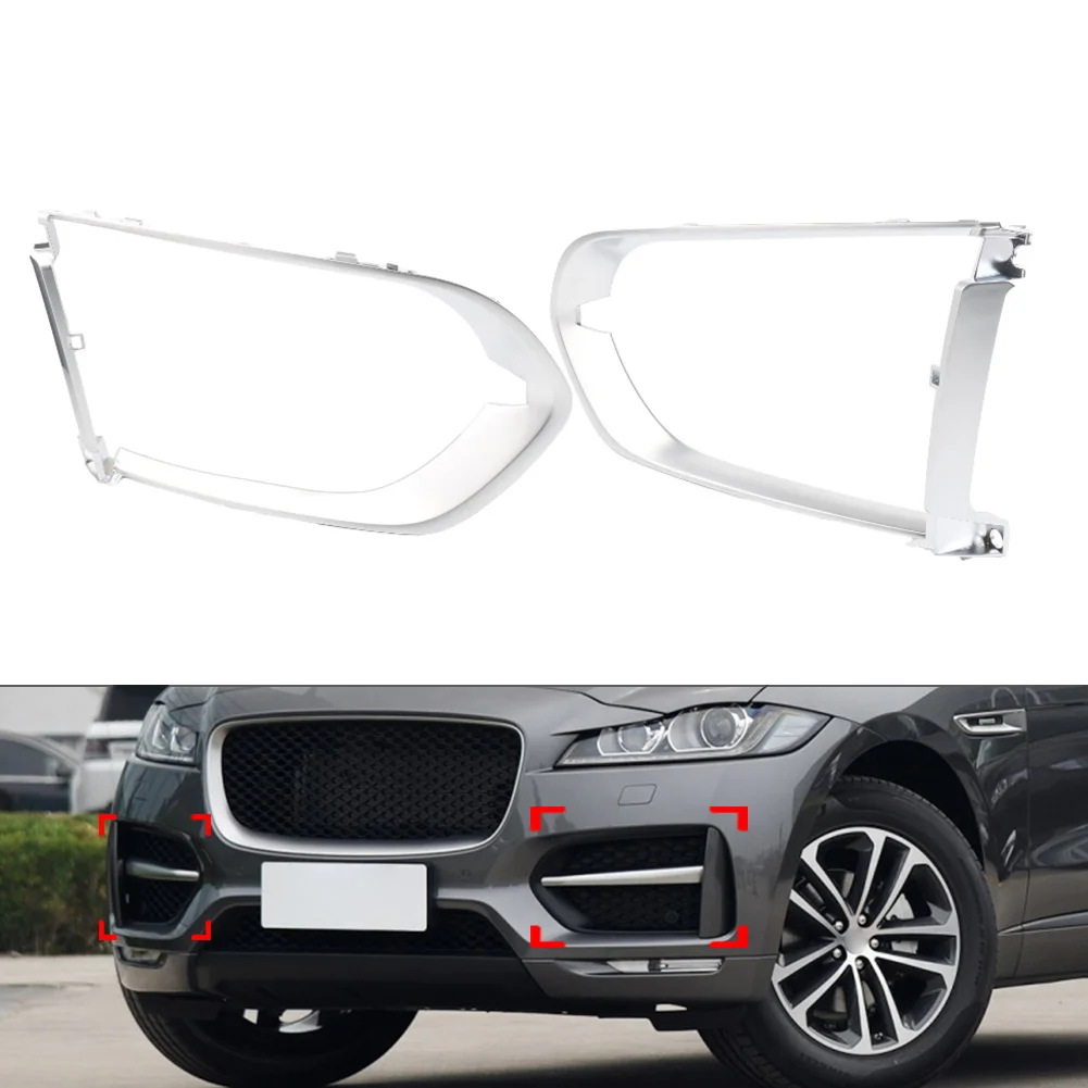 1Pair Car Fog Lights Fog Lamp Molding Frame Bezel Cover Left & Right For Jaguar F-Pace R Sport 2016 2017 2018 2019 2020