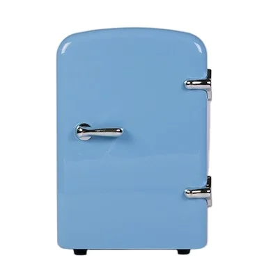 ثلاجة تجميل مدمجة ملونة صغيرة الحجم محمولة 4 لتر 12 فولت للعناية بالبشرة والمكياج