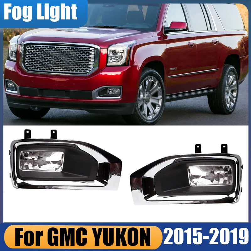 

Для GMC YUKON 2015 2016 2017 2018 2019 автомобильные аксессуары передний бампер противотуманная фара крышка решетка лицевая панель сигнальная лампа противотуманная фара в сборе