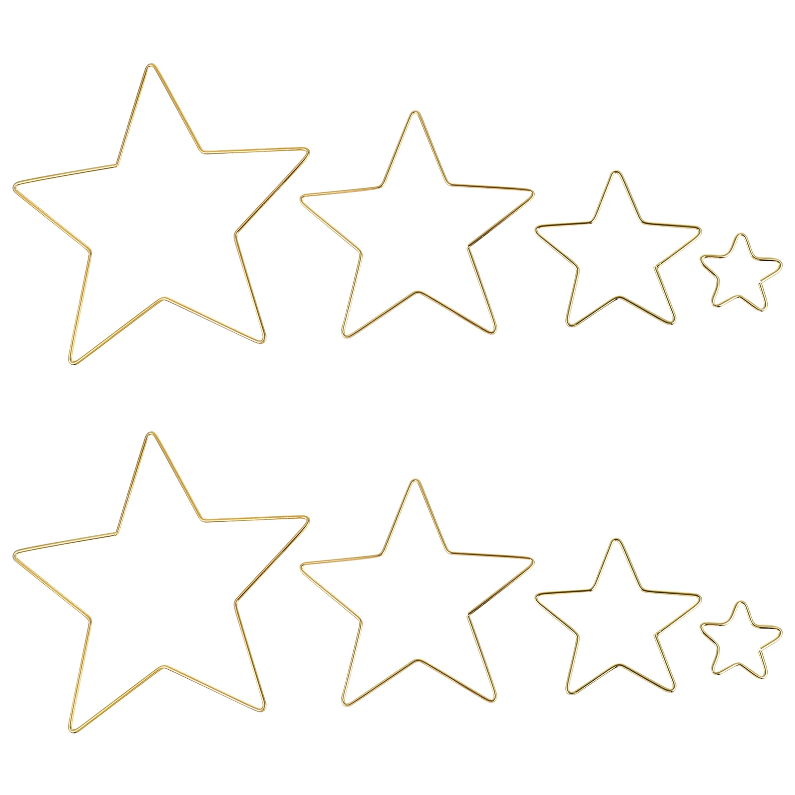 

4pcs Dream Catcher Material DIY Metal Hoops Golden Star Shaped Craft Rings for Wind Chimes Garland Mandala Decor Smooth