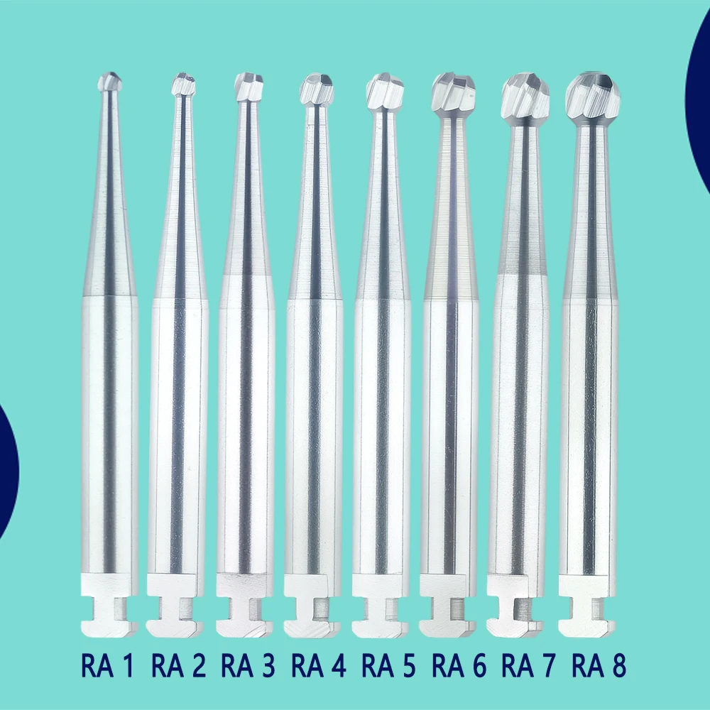 

Dental Tungsten Carbide Burs RA Round Drill Bits For Low Speed Contra Angle Handpiece Dentist Lab Polishing Cutter Burs 6pcs/Box