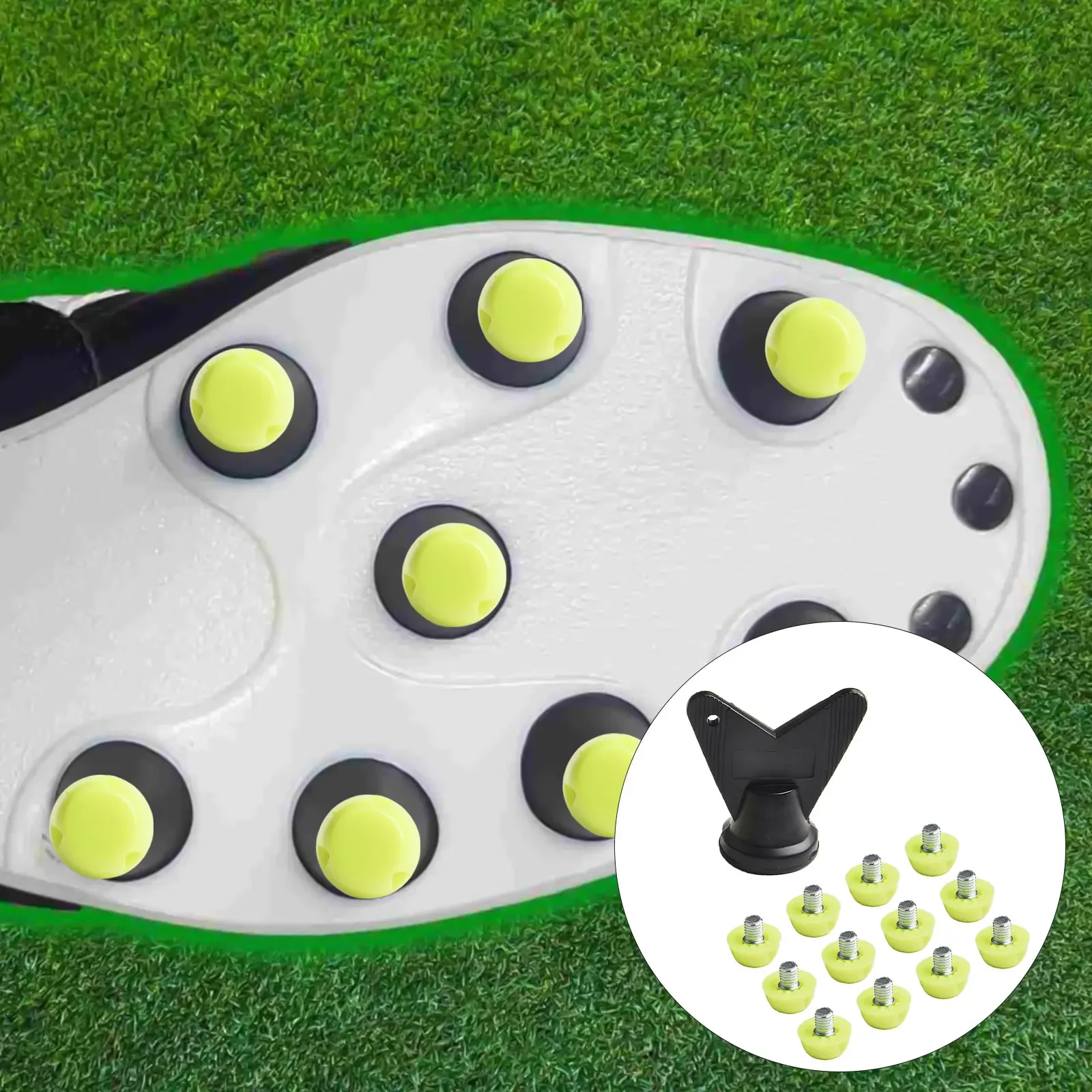 

12 шт. гвозди для футбольных бутс (8 шт. 7 мм 4 шт. 10 мм) пластиковые противоскользящие шпильки для обуви с гаечным ключом для шипов для футбольных обуви, сменные аксессуары