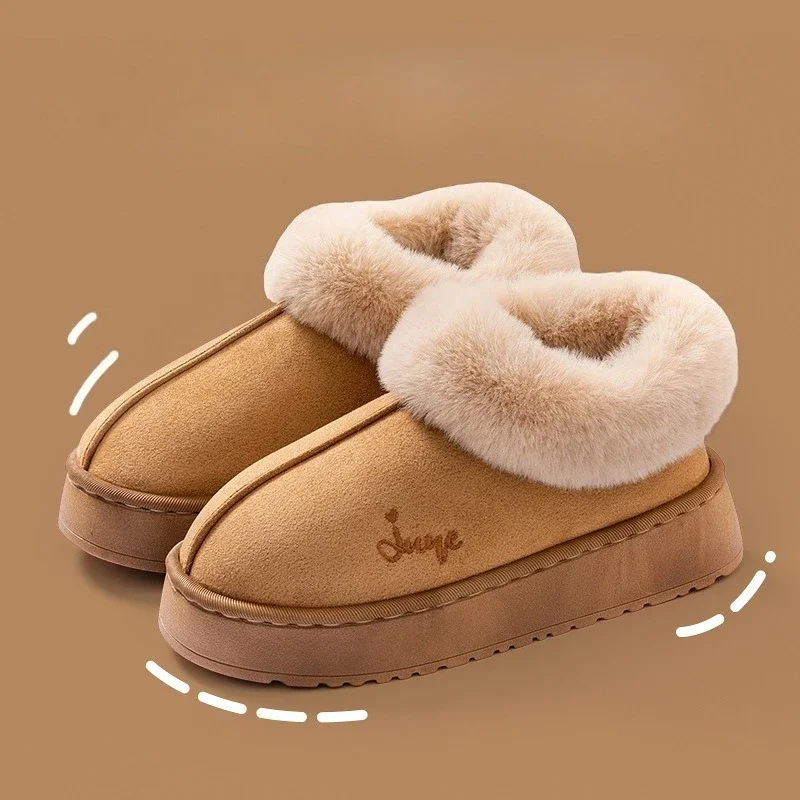 

Женские тапочки, домашние ботильоны, женская домашняя плюшевая зимняя женская обувь, туфли на плоской подошве, повседневная плюшевая кожаная обувь.