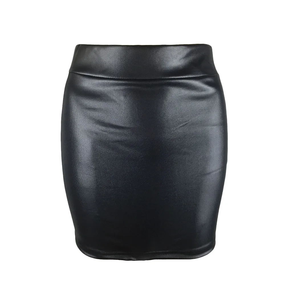 

Модная матовая кожаная юбка-карандаш в корейском стиле, мини-юбка из искусственной кожи, ультрамодная уличная одежда, юбка с высокой талией для женщин
