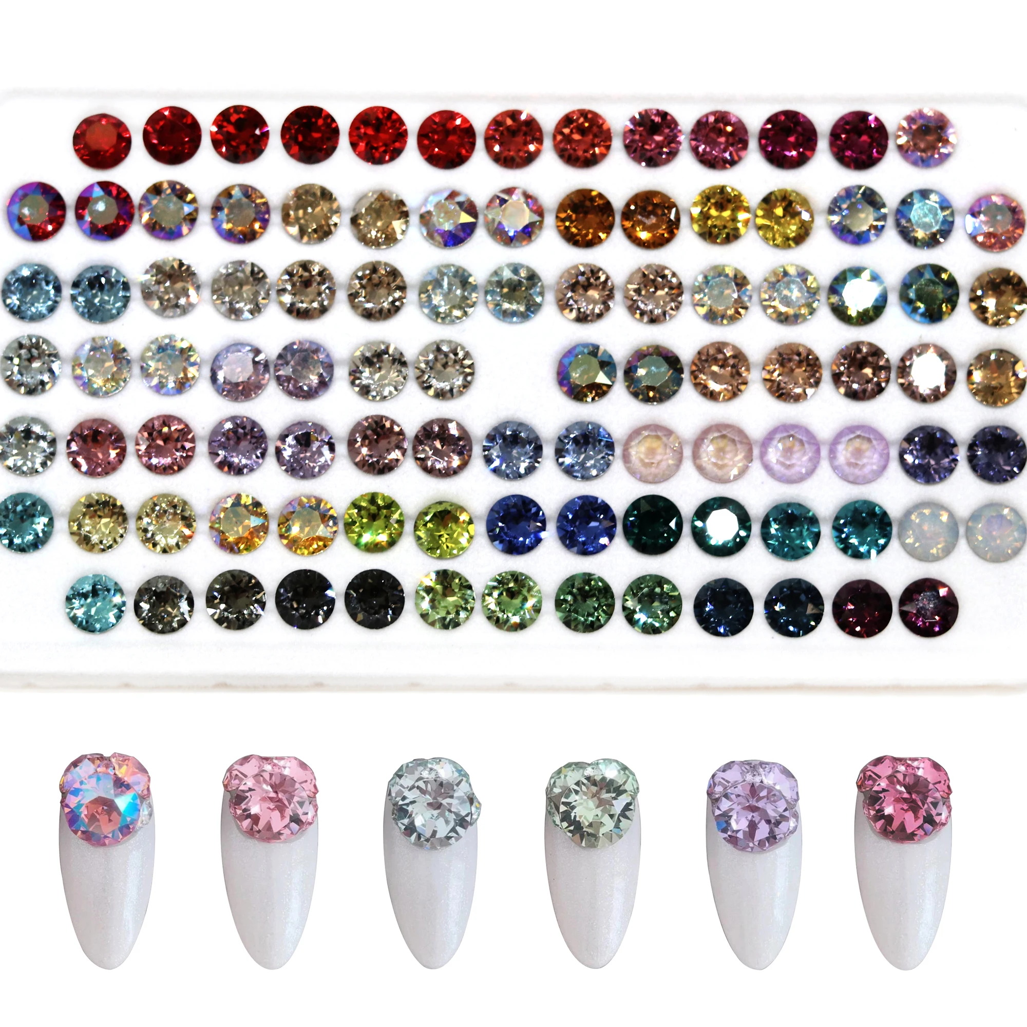 10 قطعة 5 مللي متر بريق Xirius كريستال زجاج الراين عابث الألوان مسمار حُليات المجوهرات صنع الخرز لتقوم بها بنفسك مسمار الفن الديكور