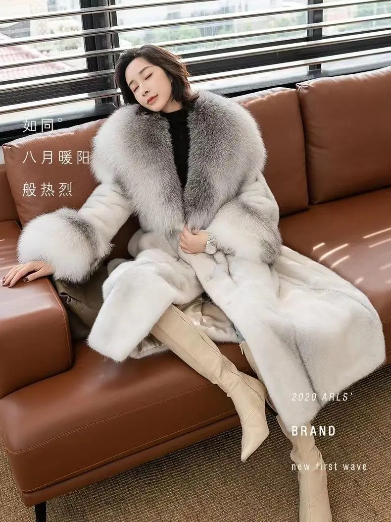 Automne hiver femmes manteau de fourrure vêtements longs vêtements d'extérieur dame veste