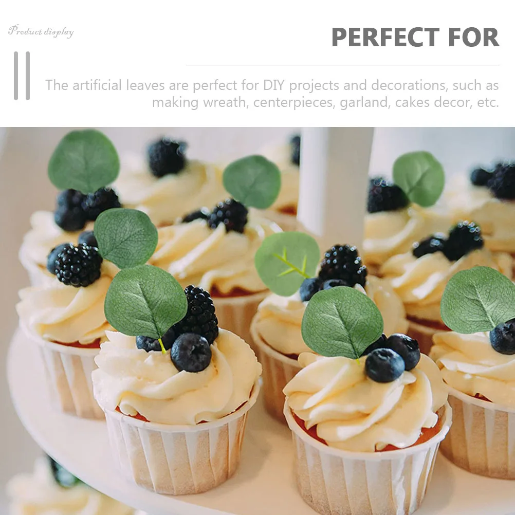 

400Pcs Faux Eucalyptus Leaves Greenery Decor Artificial Leaves for Wedding Shower Party Table Centerpieces