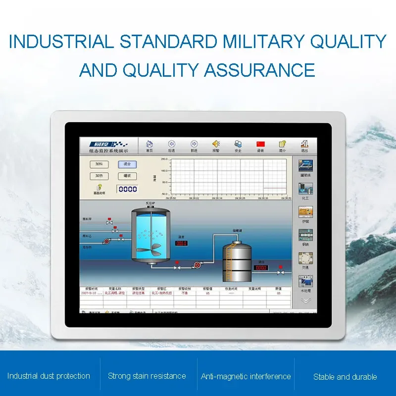 OEM Waterproof 19 Inch Industrial Panel Pc Embedded Stainless Steel Touch All in One PC Laptop Computer for Control the Machine