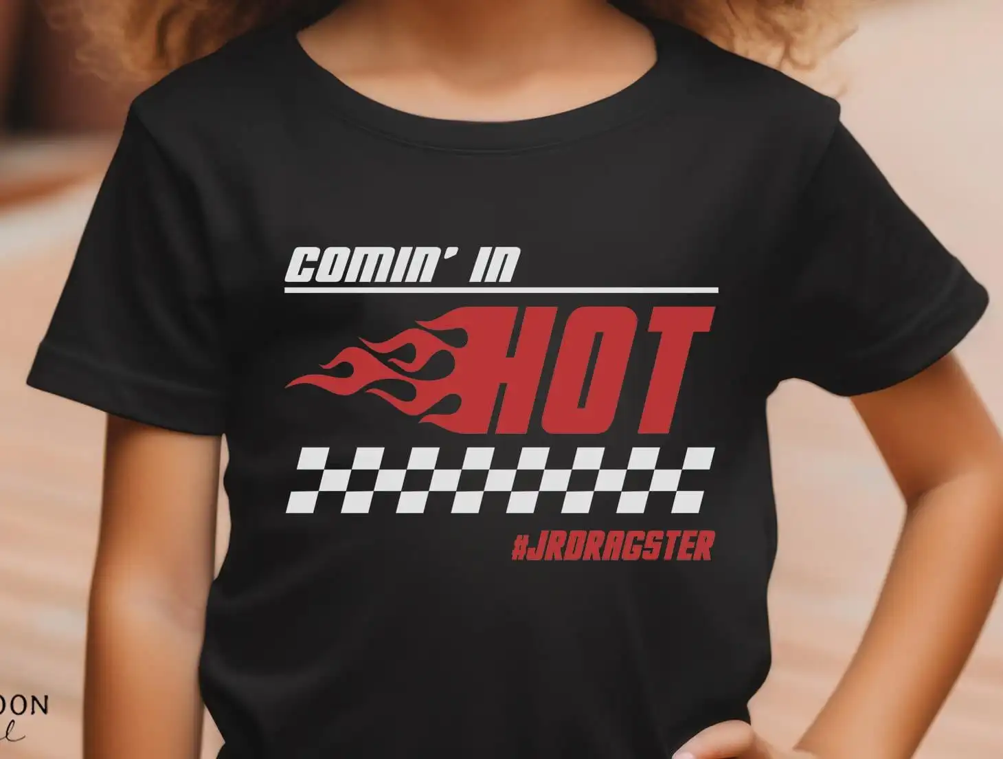 Comin' In Hot Jrdragster Youth T Shirt Kids Jr Dragster Drag Car Racing Race Day