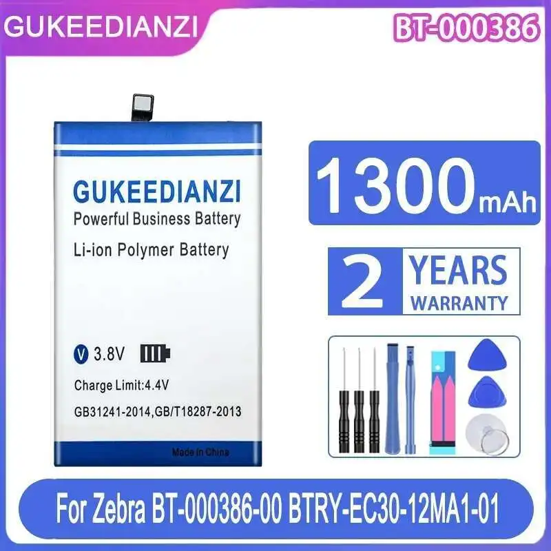 

For Zebra EC30 BT-000386-00 Btry-EC30-12MA1-01 Mobile Phone Battery Durable 1300Mah BT-000386 Long-Lasting