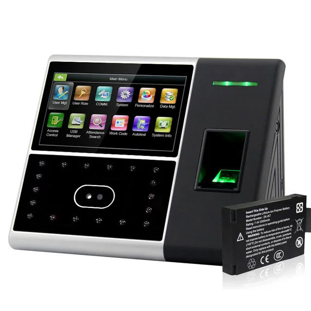 IFace302 آلات الحضور وقت الوجه البيومترية قارئ بصمات الأصابع على مدار الساعة التحكم الإلكتروني في الوصول للموظف #1