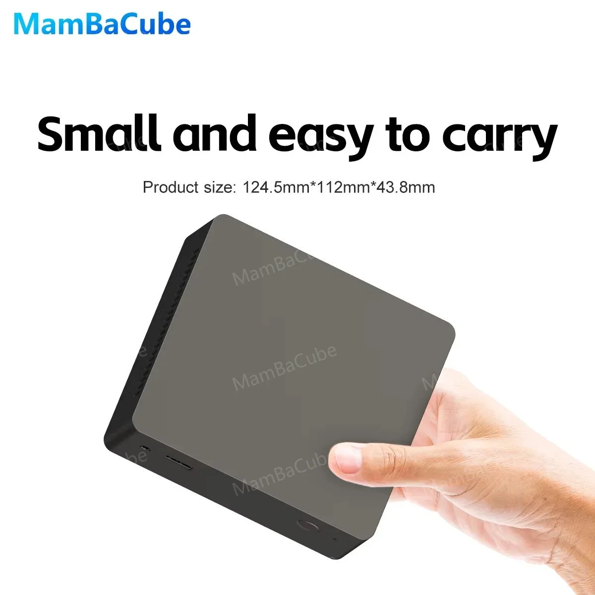 MamBaCube Portable Mini PC Intel N150 Win11 Pro 8GB 16GB RAM DDR4 256GB 512GB SSD WiFi 5 Compact Desktop Home Office Computer