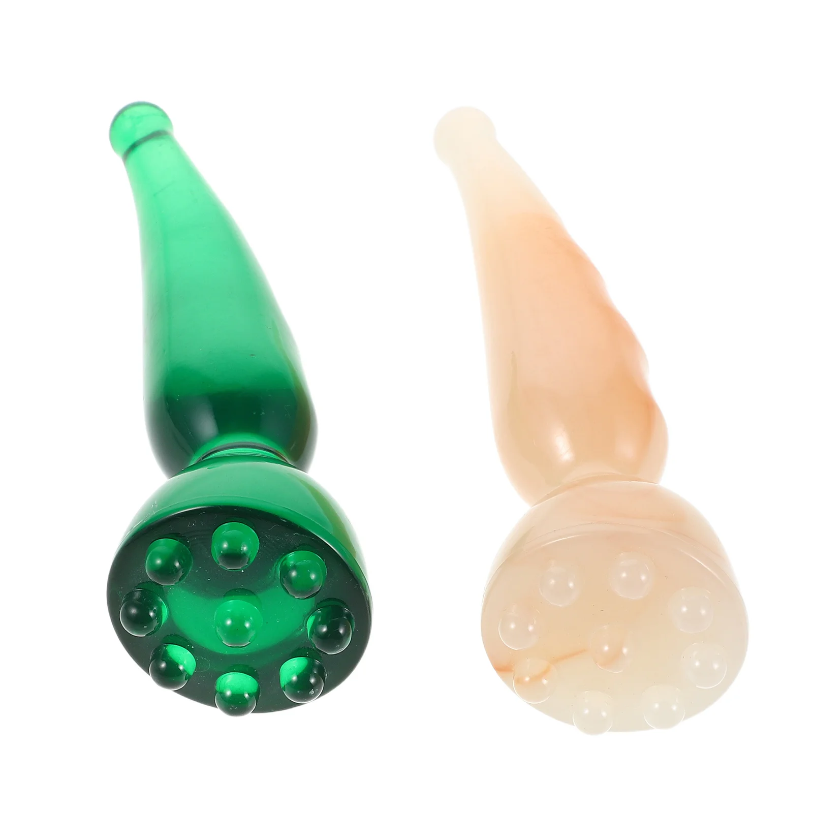 

2pcs Resin Massage Stick Deep Tissue Acupressure Tool Portable Trigger Point Rod For Face Scalp Foot Full Body Relaxation