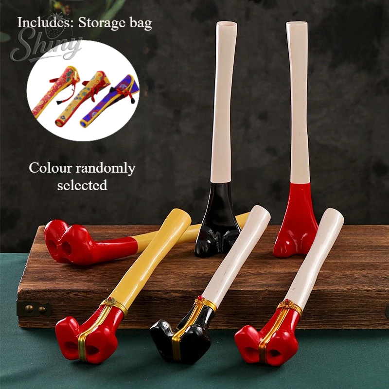 

Nepalese Bone Flute Tibetan Buddhist Ritual Instrument Resin Tibetan Religious Artifact Religious Decor