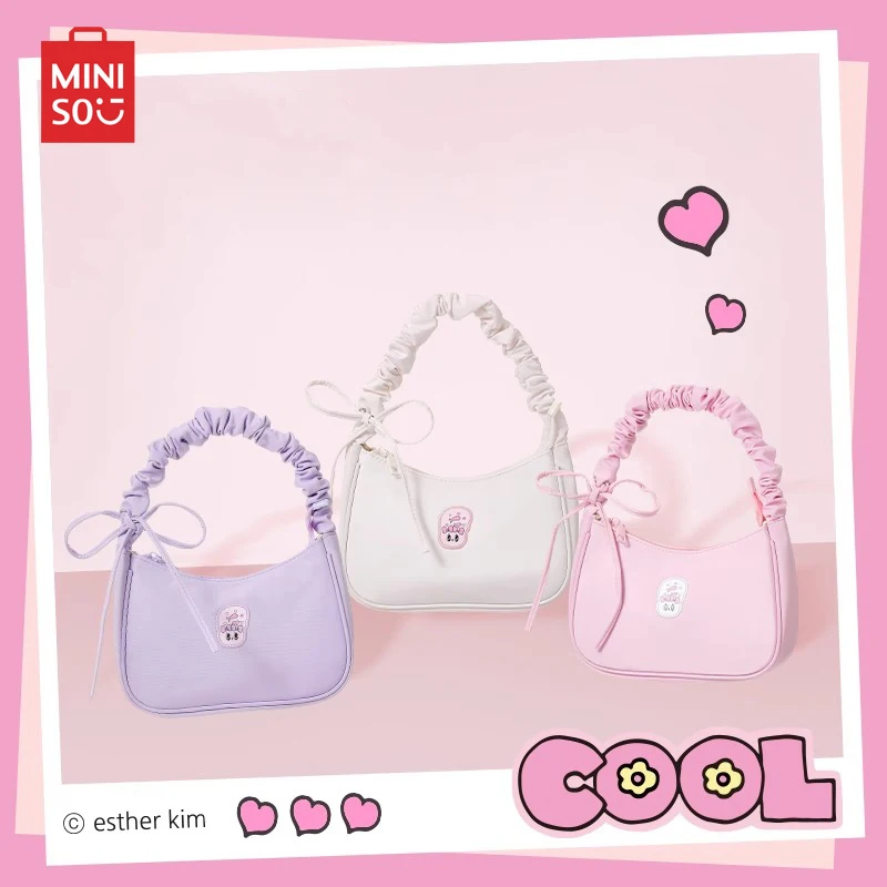 

MINISO 2024 New Fashion Esther Bunny Women Pu Leather Handbag Anime Kawaii Girl Summer Casual Luxury Shoulder Bag Birthday Gifts