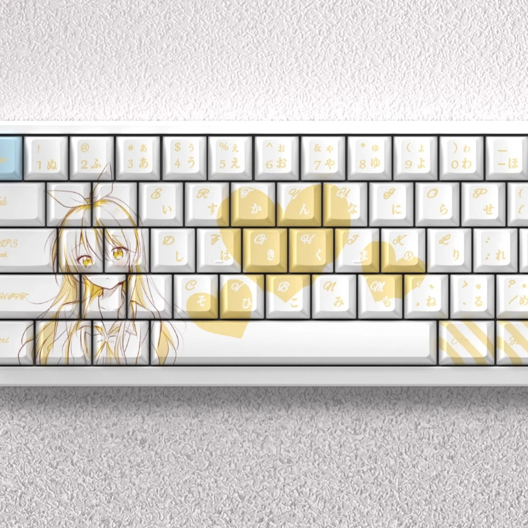 73 клавишные колпачки для клавиш Kirisaki Chitoge Nisekoi Theme Chreey PBT Dye-Sub Персонализированные колпачки для клавиш для Wooting 60 65 68 Механическая клавиатура