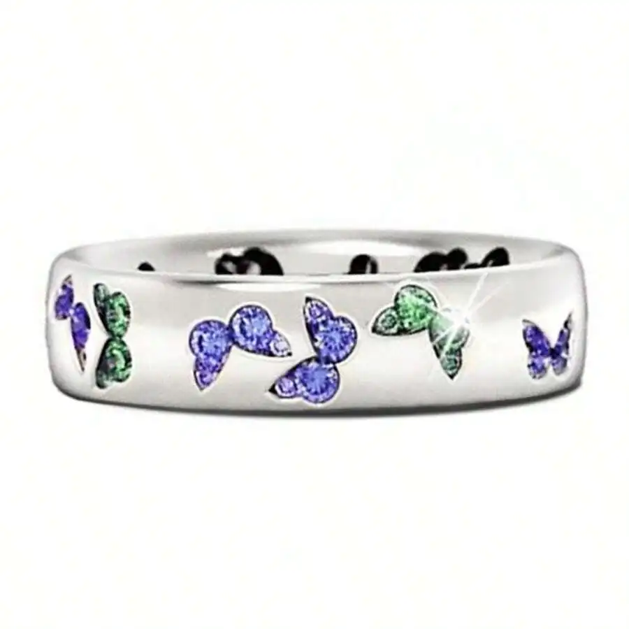 

Alloy Cubic Zirconia Butterfly Pave Ring Fashion Stackable Adjustable Tarnish Resistant