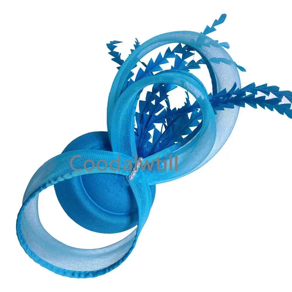 Feather Derbr Fascinator Hats Women Vintage Church Pillbox Cap Headband Ladies Elegant Cocktail Kentucky Headpiece Fascinators