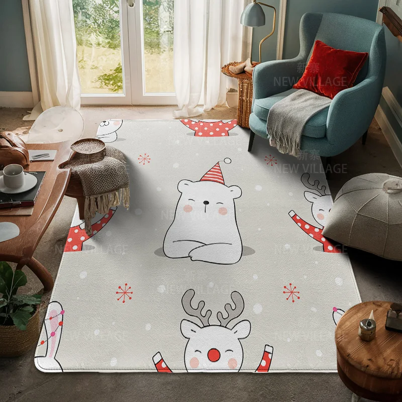 House entrance carpet Home door mat Living Room Bath Foot bathroom non-slip water absorption rugs bath Merry Christmas winter