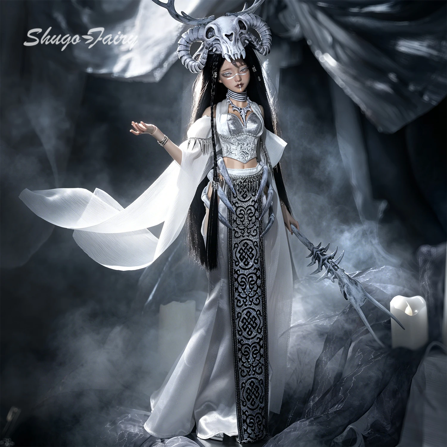 

ShugaFairy 1/4 BJD FullSet Fuvera B/C Eastern Twin Shaman Priestesses Guardian Ferrymen Scepter Accessories FC Ball Jointed Doll