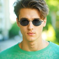 BLUEMOKY Oval Retro Sunglasses for Women Men UV400 Polarized Glasses Unisex Vintage Style Classic Shades