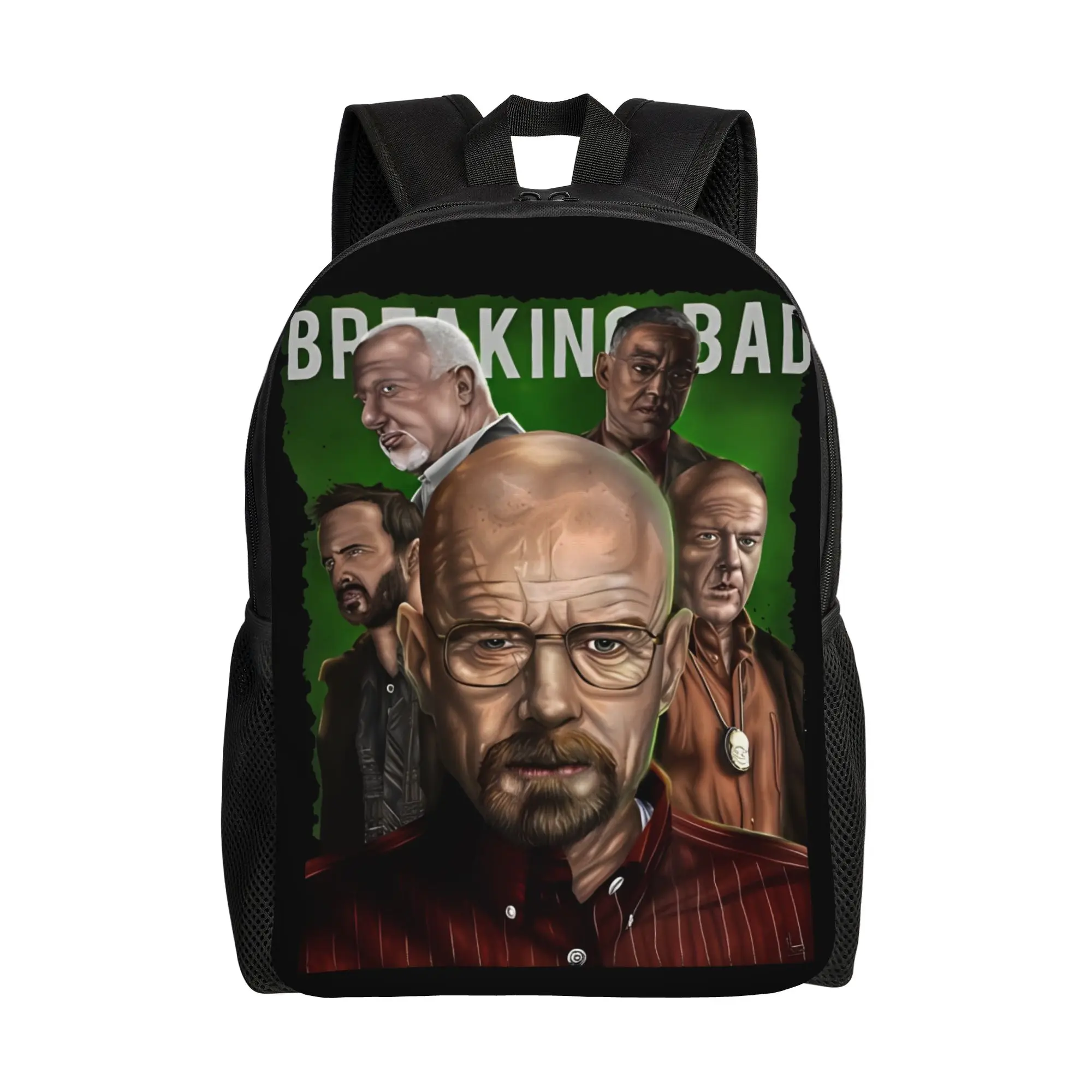 

Breaking TV Series Bad Backpack for Men Women Casual High School Work Daypack Heisenberg Laptop Computer Shoulder Bag Outdoor
