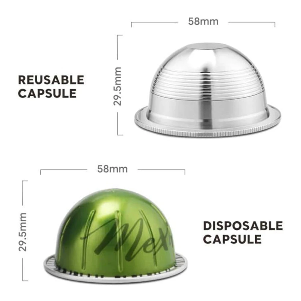 

Stainless Steel Refillable Coffee Pods For Nespresso Vertuo Plus Vertuoline GCA1 Maker Reusable Coffee Capsule NOT For Next/Pop