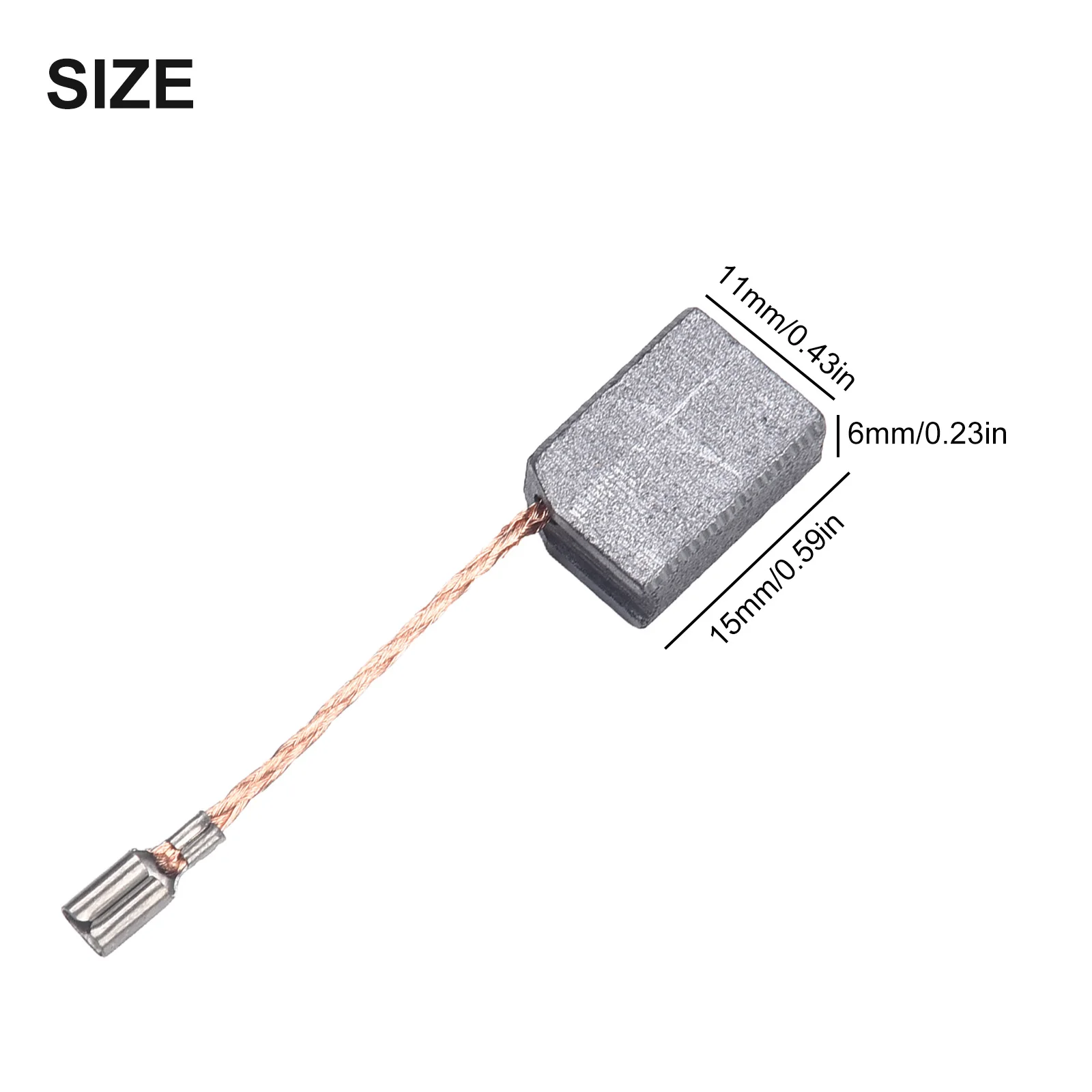 10pcs Carbon Brushes For WU900 WU829 WU816 WU771 Angle Grinder 6×11×15mm Replacement Parts Angle Grinder Carbon Brush Tool