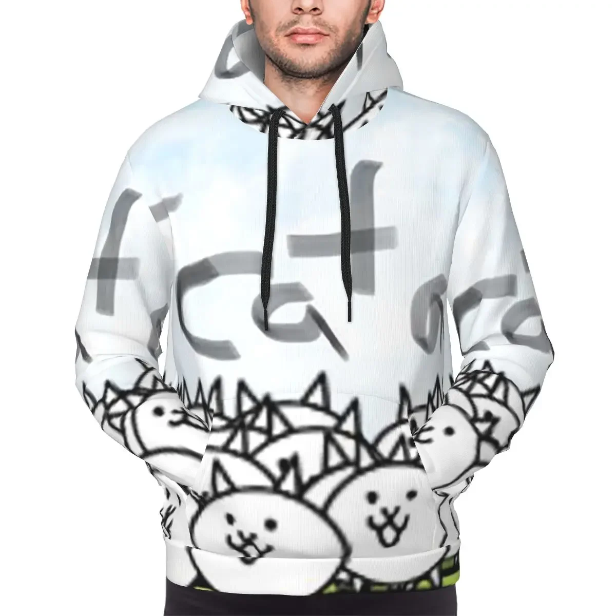 

Nyanko, толстовки с боевыми кошками, пуловер в стиле хип-хоп, осень-зима, мужская и женская толстовка, топы с длинными рукавами