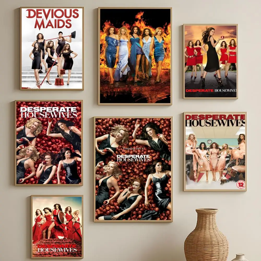 tv series Desperate Housewives Poster HD Self-Adhesive Waterproof Wall Art Easy to Apply Multi-Scene Decor