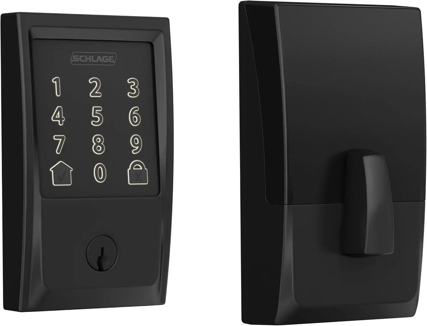 Encode Smart Wi-Fi Deadbolt with Century Trim in Matte Black