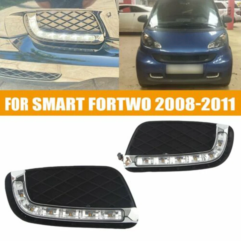 

For-Mercedes-Benz Smart Fortwo 2008-2011 LED DRL Daytime Running Fog Light Lamp