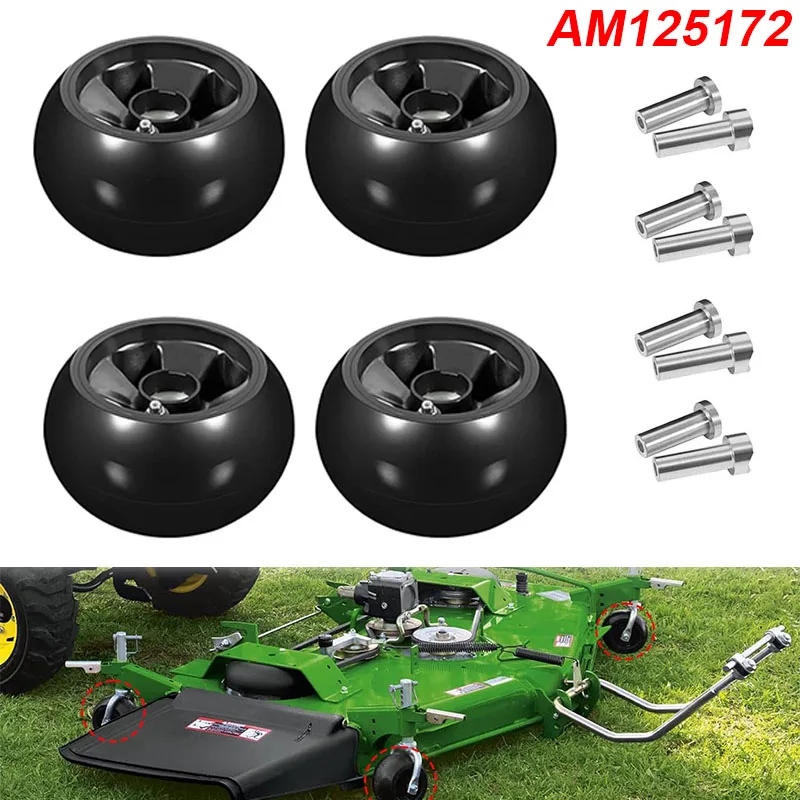 

Deck Wheel Kit 4PCS Compatible with John Deere 48" 54" 60" 72" GT225 GT235 Deck Lawn Mowers Replace Part# AM125172