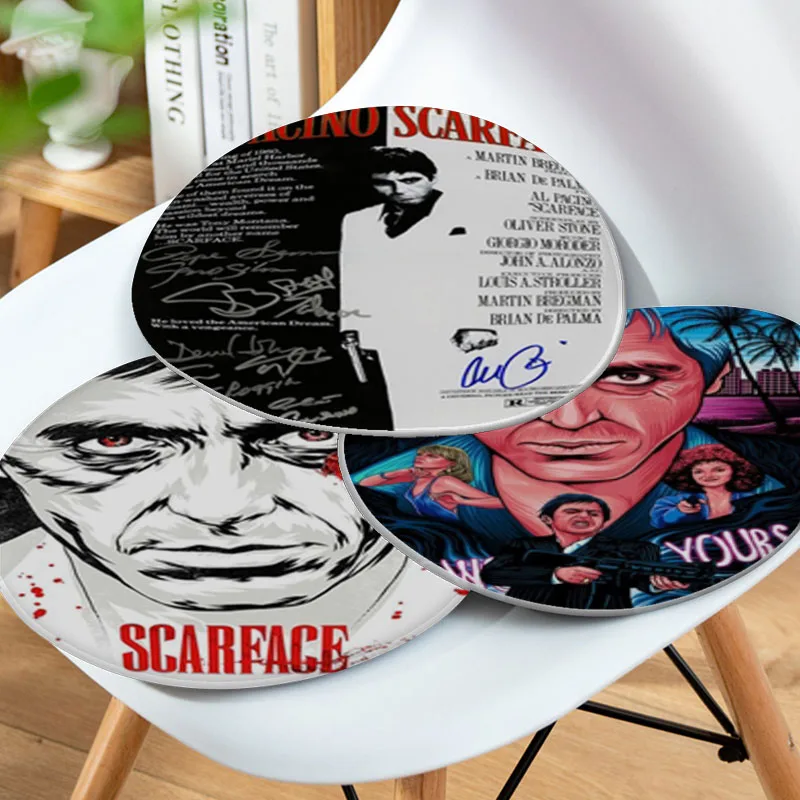 Scarface The World is Yours Classic Movie European Meditation Cushion Stool Dining Chair Tatami Seat Anti-Slip Outdoor Cushions