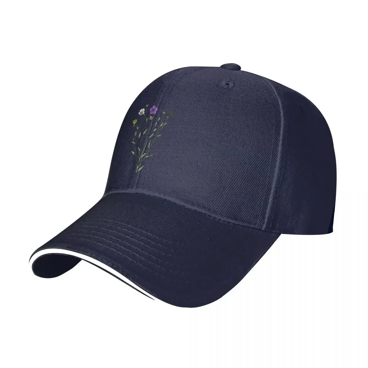 Subtle Nonbinary Pride Flax Sprig Baseball Cap Hat Hiking Hat New In The Hat Golf Men Women'S