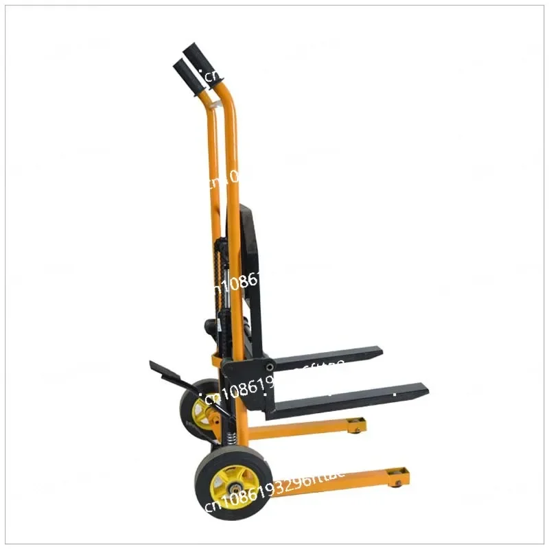 Small Forklift Miniature Stacker Hydraulic Lift Truck Small Light Household Loading Lift Truck