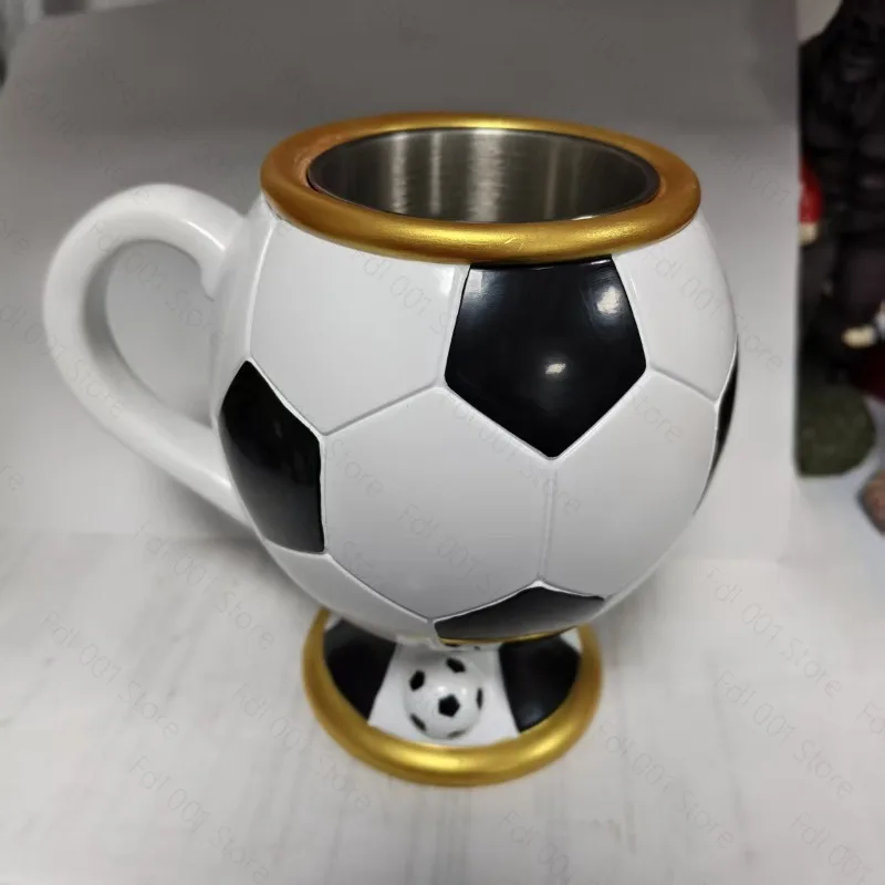 for World Cup national team football mug resin high value stainless steel 3D souvenir coffee cup