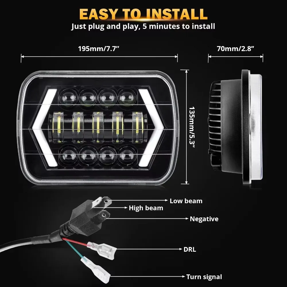 Arrow Yellow Turn Signal Light 7x6