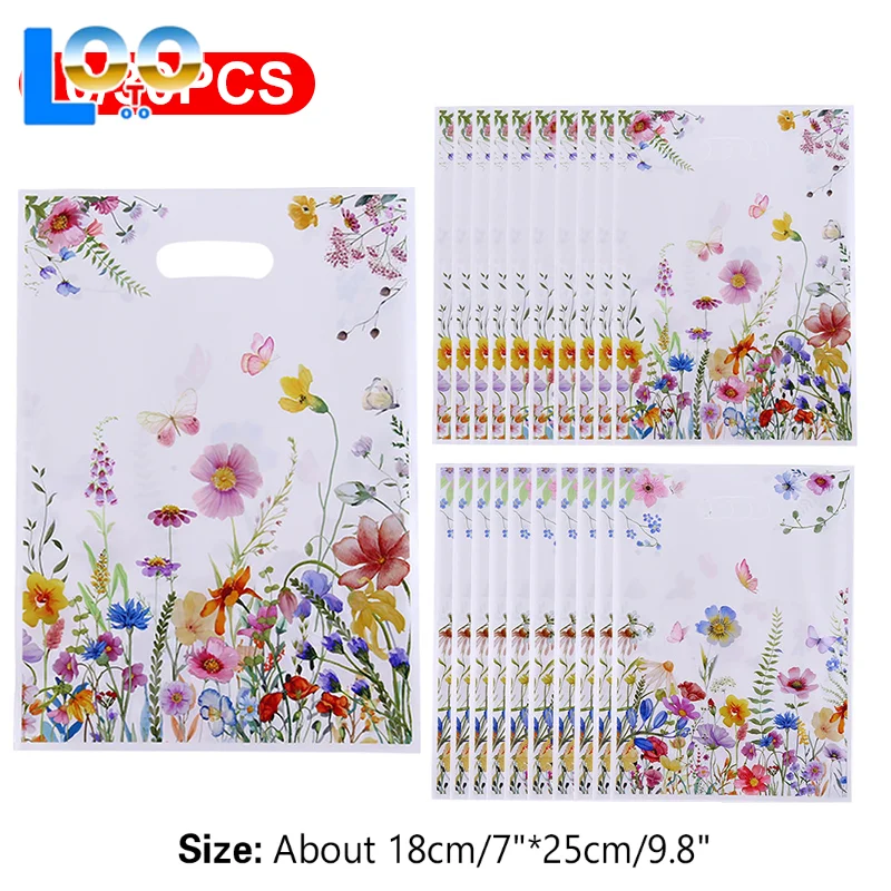 10 шт., сумки для конфет, полевые цветы, весенний подарок на день рождения, упаковка, сумка для первого дня рождения, детский душ, товары для вечеринок для девочек