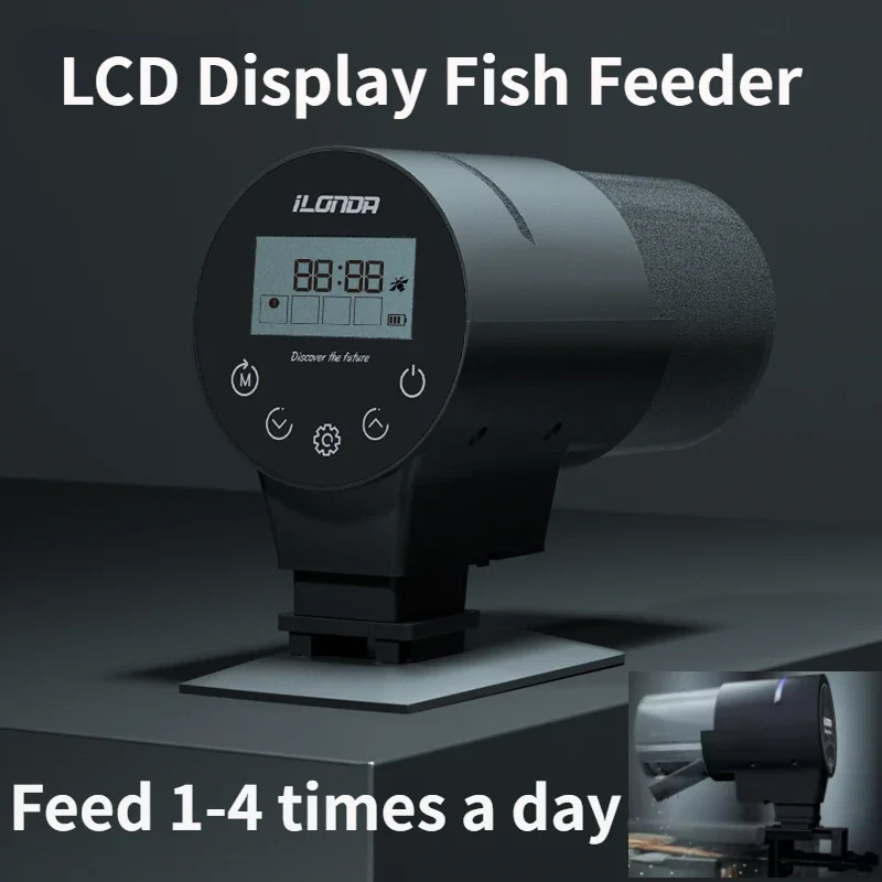 Automatic Fish Feeder Digital Display Intelligent Timing Feeder Fish Tank Fish Feeder Digital Display Feeder