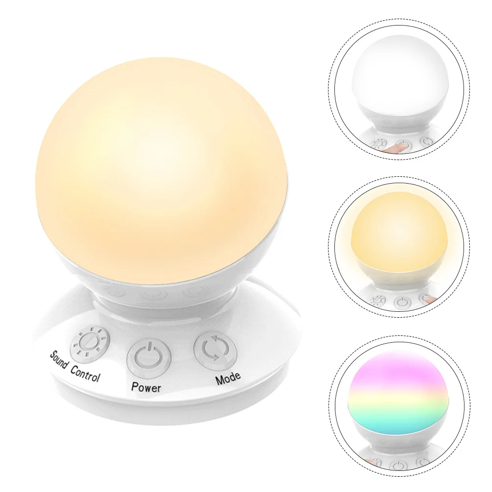 1 قطعة Rgb الكرة شكل LED ضوء الليل التحكم الصوتي الجدول مصباح ضوء ناعم دافئ لغرفة النوم القراءة احتفالي