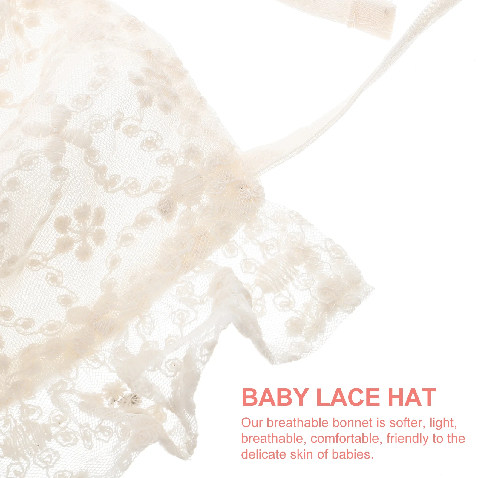 

12pcs Lovely Baby Girl Lace Bonnet Adjustable Breathable Sun Protection Hat Soft Cotton Toddler Summer Hat For Outing Daily Wear