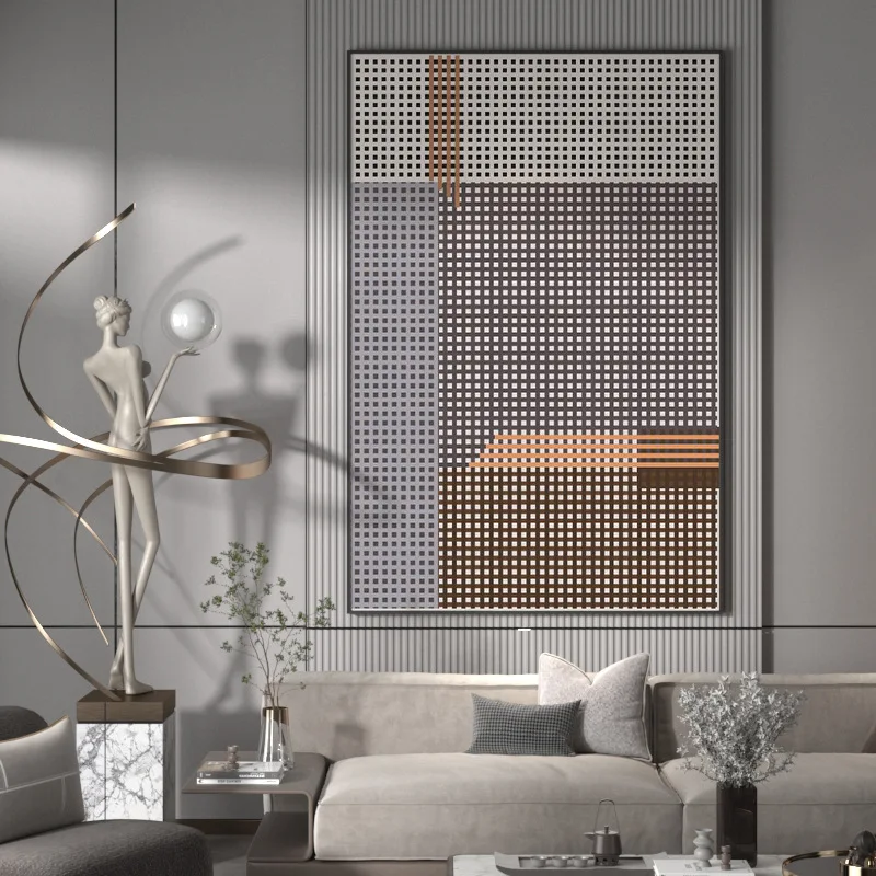 Lattice Modern Abstract Canvas Painting Minimalist Room Decorative Art Poster Living Room Bedroom Decorative Painting