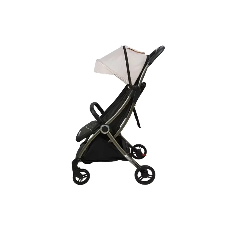 One hand fold Baby pram with breathable rear window baby stroller can stand after folding baby buggy