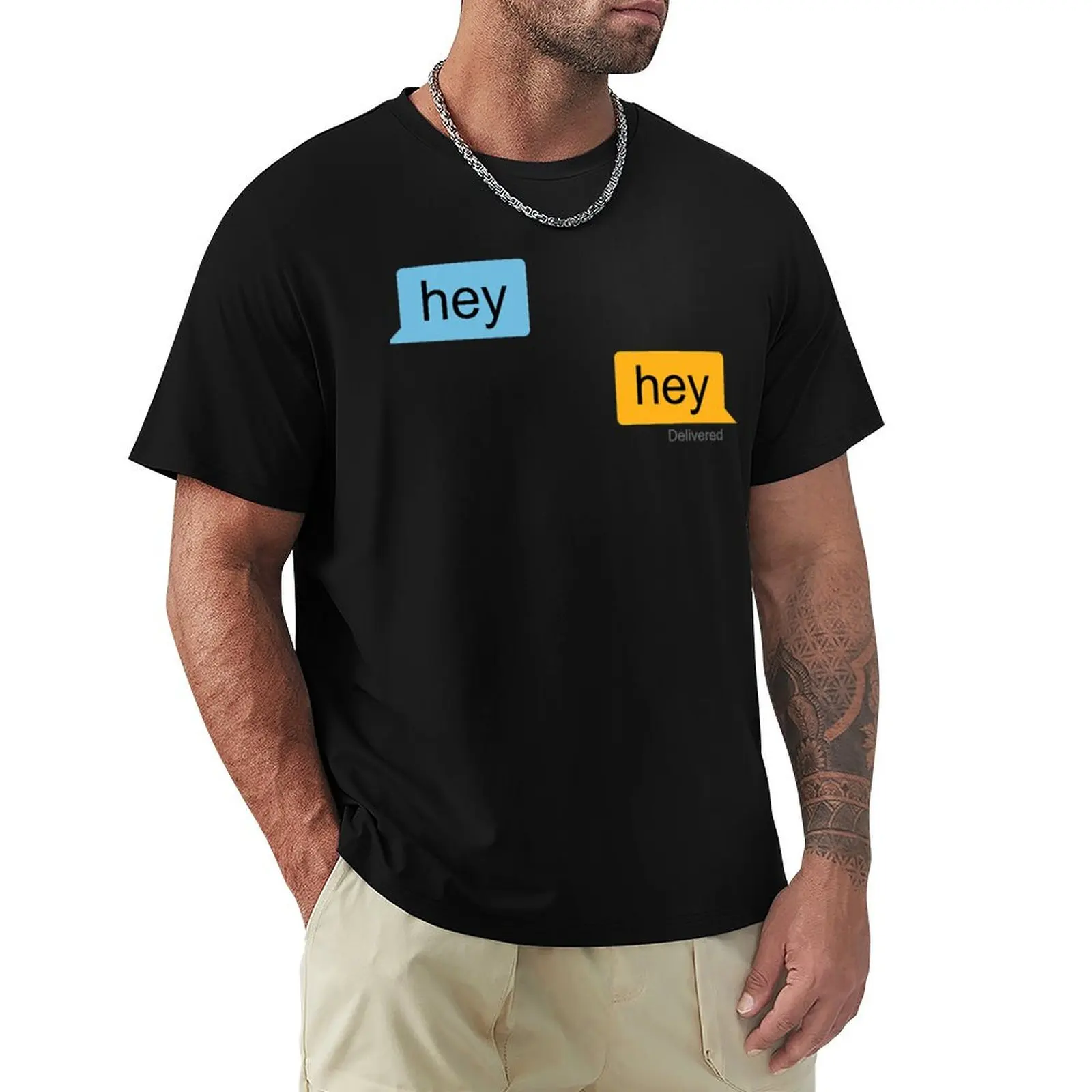 

Hey Grindr T-Shirt summer tops T-shirts oversize mens designer clothes