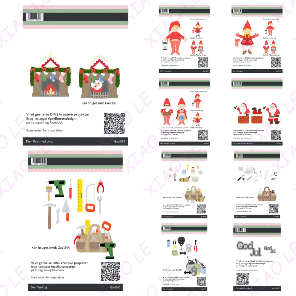 

Merry Christmas Text Santa Arrival New Metal Cutting Dies Scrapbook Diary Decoration Stencil Embossing Template DIY Greeting