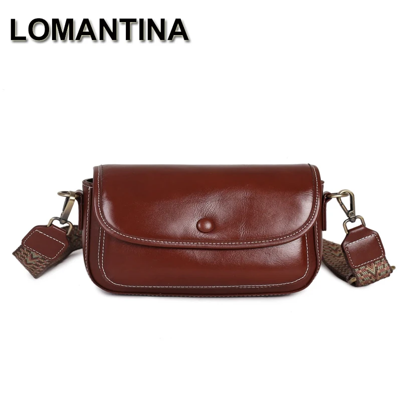 

LOMANTINA Small Bags High Quality Women 2024 Messenger Bags Cow Genuine Leather Female Sweet Shoulder Purses Bolsa Feminina