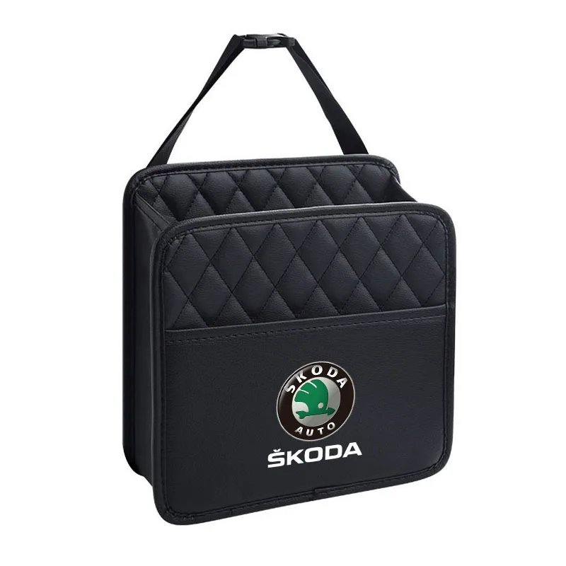 Car Seat Storage Bag Leather for Skoda octavia 2 a7 a5 rapid fabia yeti superb KAMIQ KAROQ kodiaq SCALA citigo virs Accessories