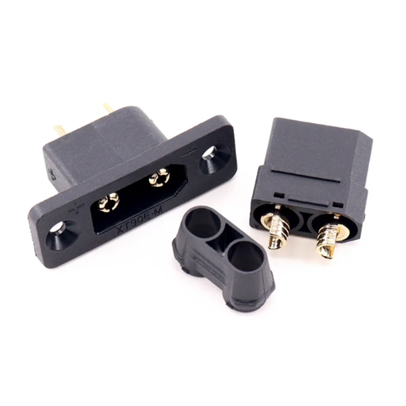 

XT90E XT90E-F XT90E-M male headband fixed hole large current model aircraft battery connector gold plated plug battery interface