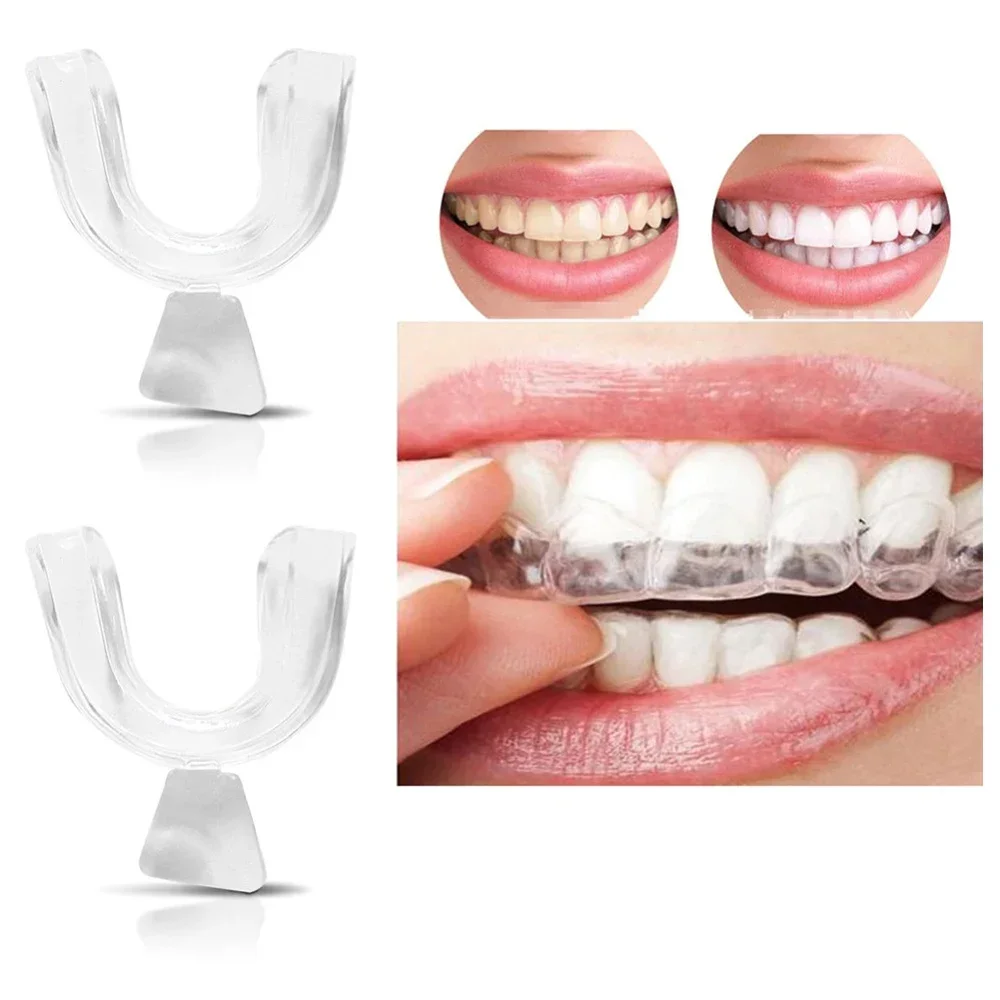 Tirantes de ortodoncia de silicona, 2 piezas, bandejas de moldeo para blanqueamiento Dental, Corrector de dientes termoformado moldeable personalizado